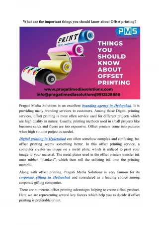 What are the benefits of offset printing?