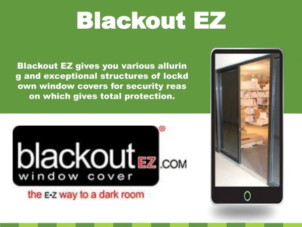 Blackout EZ Lockdown Door Shades