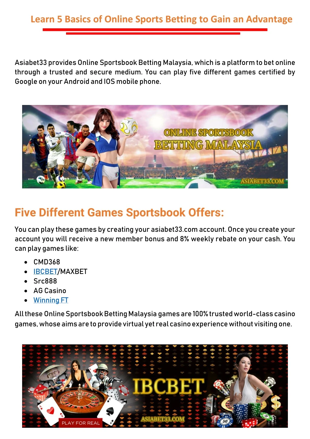 learn 5 basics of online sports betting to gain