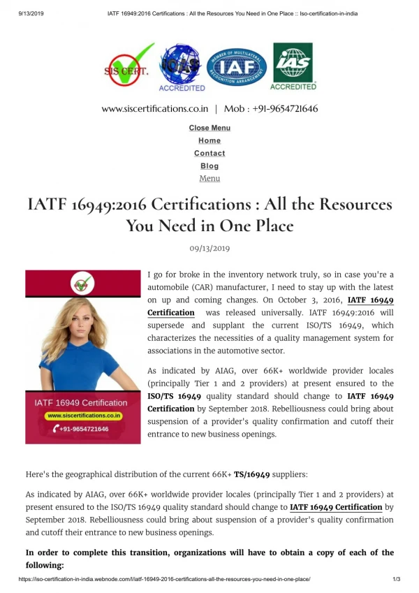IATF 16949 Certification : All the Resources You Need in One Place
