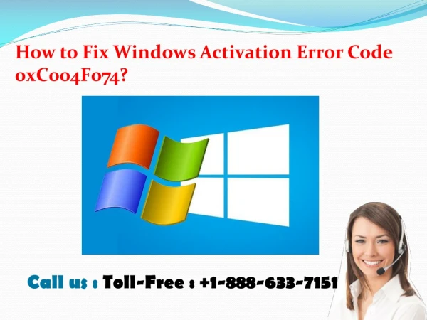 How to fix Windows Activation Error 0xc004f074?