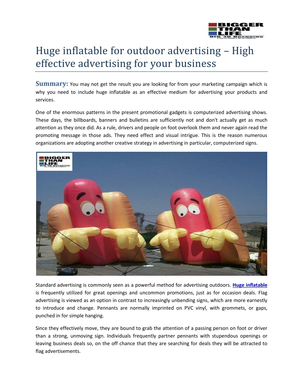 huge inflatable for outdoor advertising high