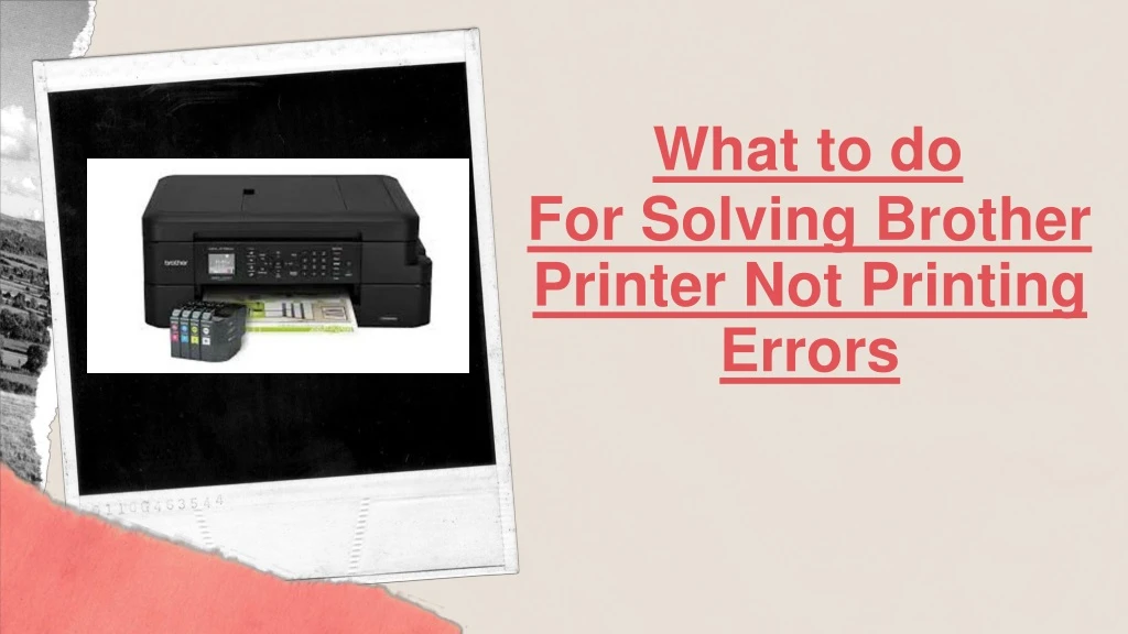 what to do for solving brother printer
