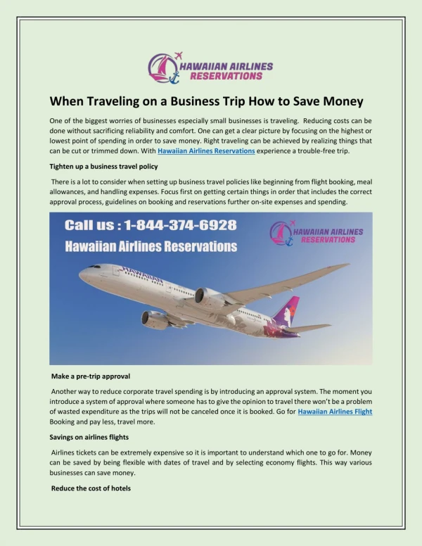 When Traveling on a Business Trip How to Save Money