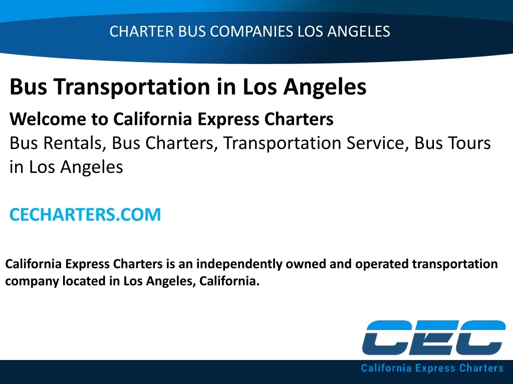 charter bus companies los angeles