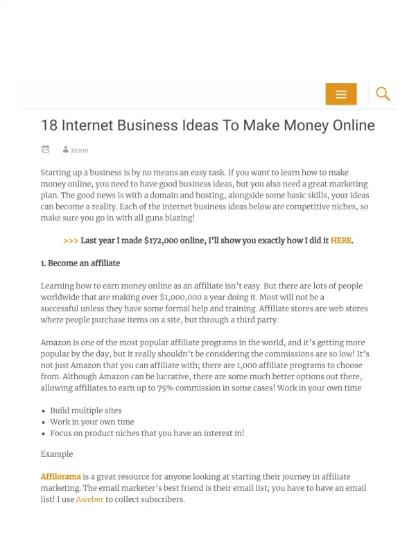 18 Internet Business Ideas To Make Money Online