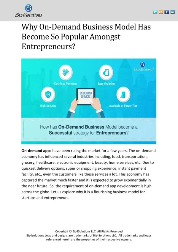 Why On-Demand Business Model has Become so Popular Amongst Entrepreneurs?