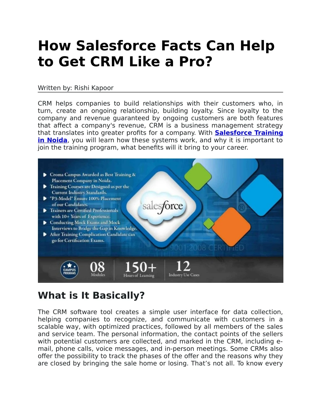 how salesforce facts can help to get crm like