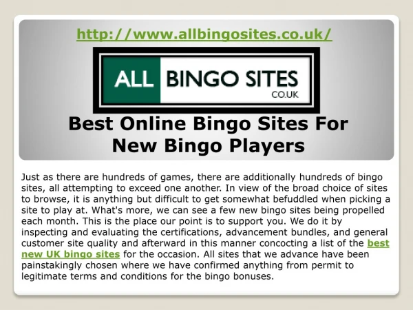 Best Online Bingo Sites For New Bingo Players