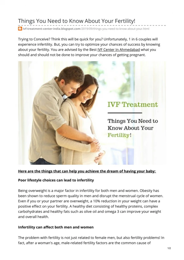 Things You Need to Know About Your Fertility!