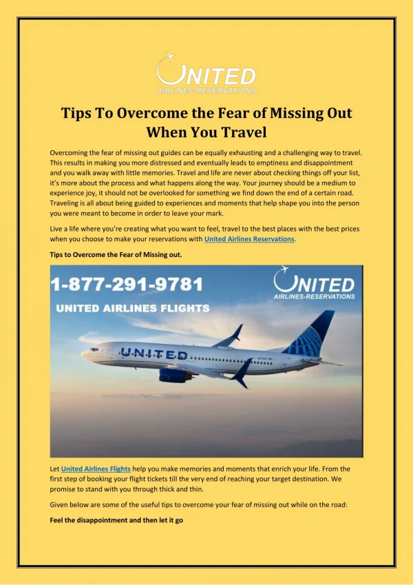tips to overcome the fear of missing out when