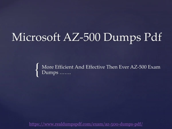 Microsoft AZURE AZ-500 Dumps Pdf - Official And Real