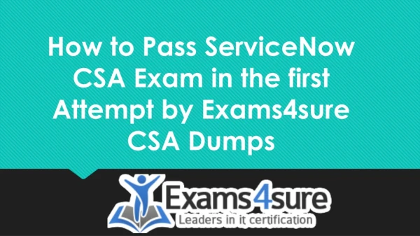 CSA New Exam Questions