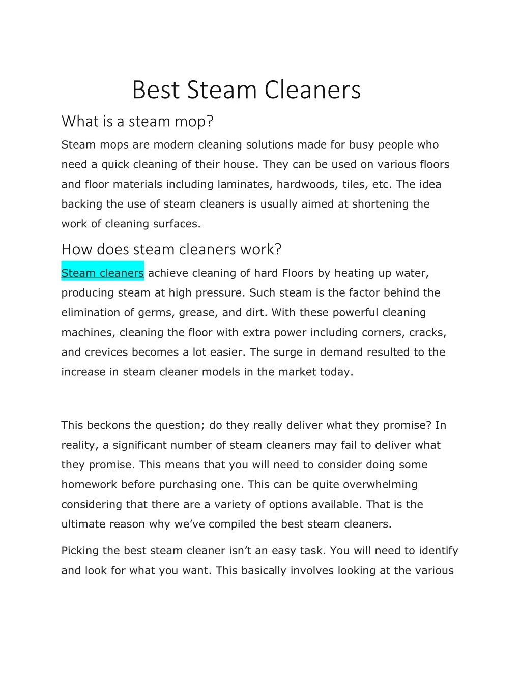 best steam cleaners what is a steam mop