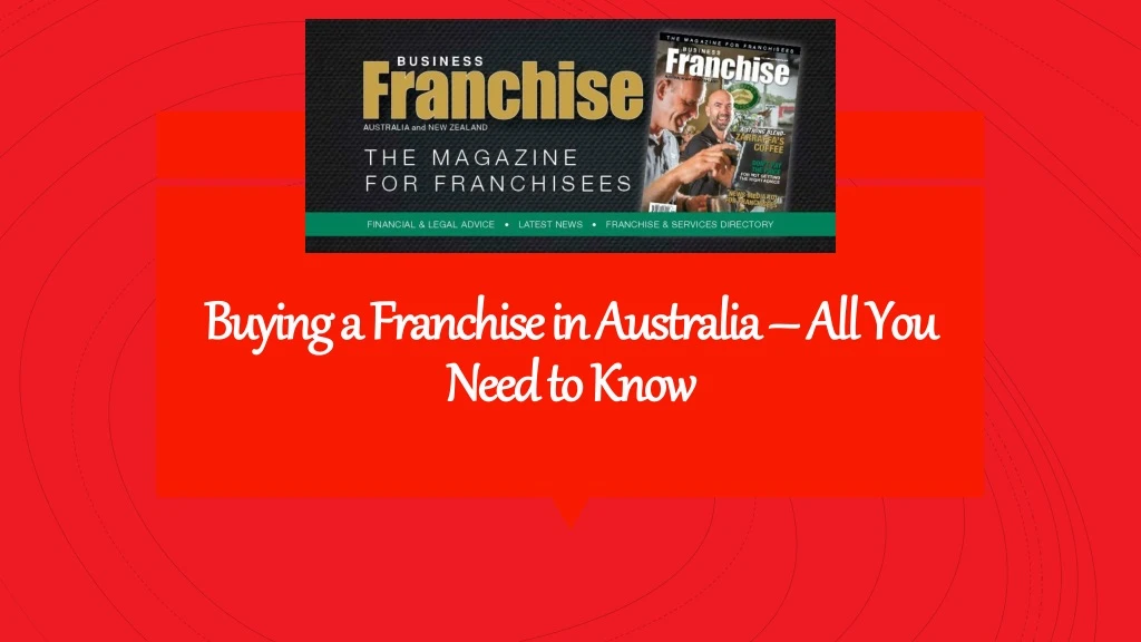 buying a franchise in australia all you need to know