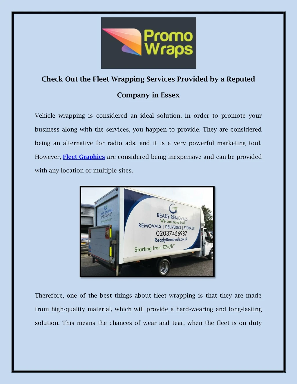 check out the fleet wrapping services provided