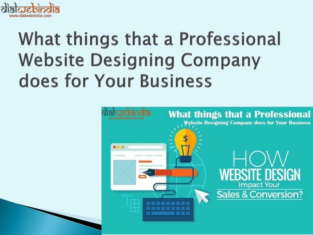 what things that a professional website designing company does for your business