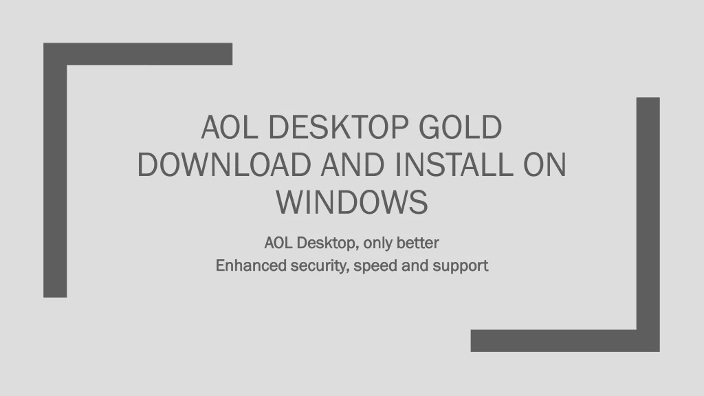 aol desktop gold download and install on windows