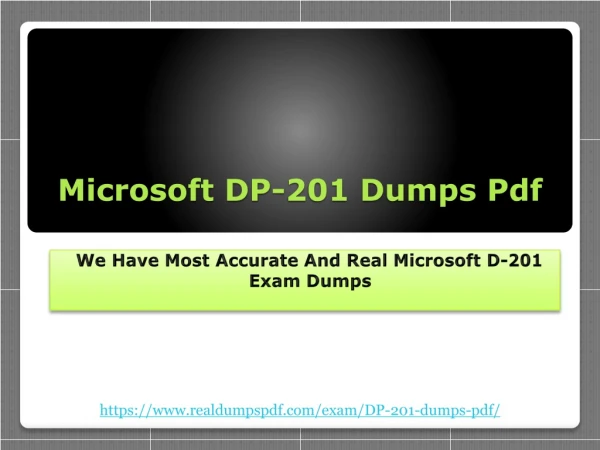 Test Your Skills / DP-201 Dumps Pdf - 2019