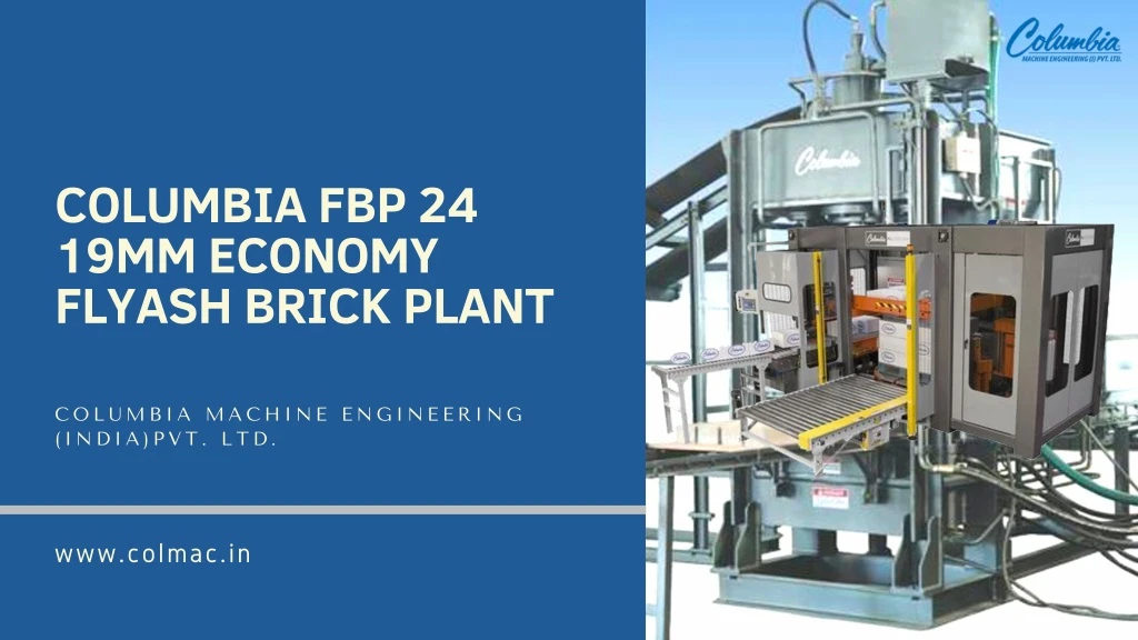 columbia fbp 24 19mm economy flyash brick plant