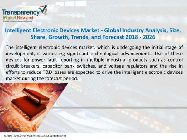 Intelligent Electronic Devices Market Projected to Reach US$ 19.31 Bn by 2026