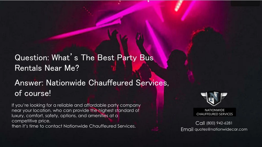 question what s the best party bus rentals near me