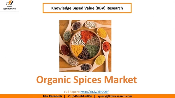 Organic Spices Market Size- KBV Research