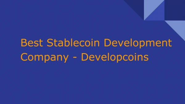 Best Stablecoin Development Company - Developcoins