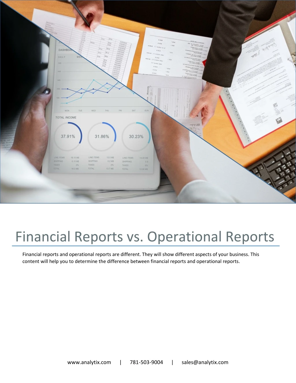 financial reports vs operational reports