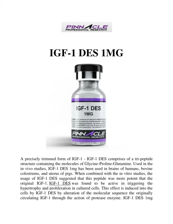 Buy IGF DES