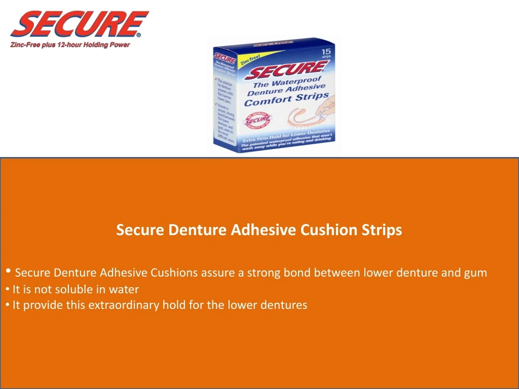 secure denture adhesive cushion strips secure