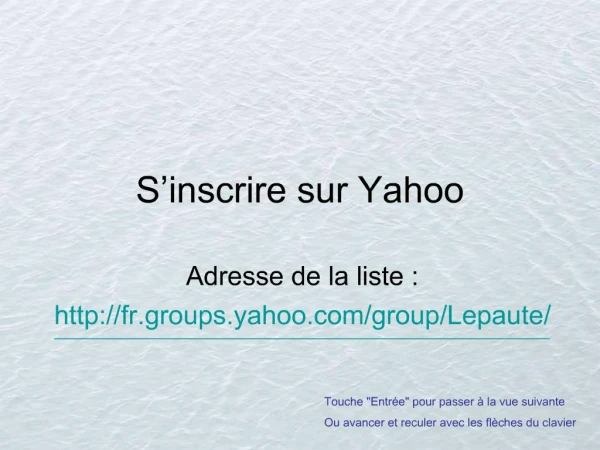 S inscrire sur Yahoo