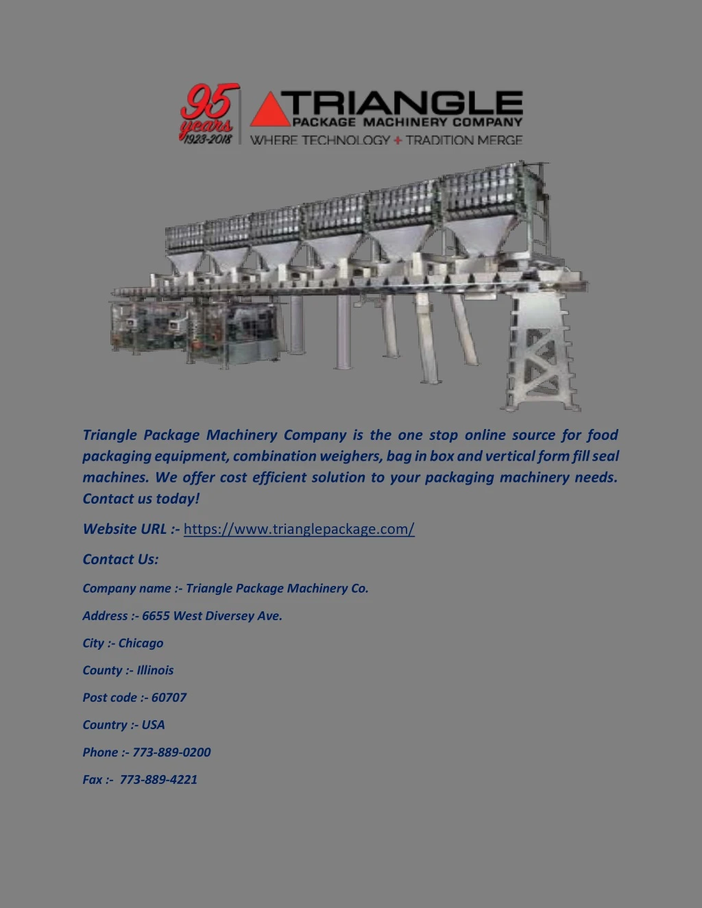 triangle package machinery company