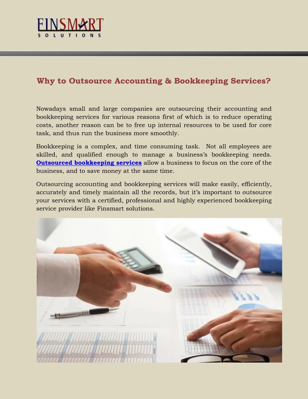 why to outsource accounting bookkeeping services