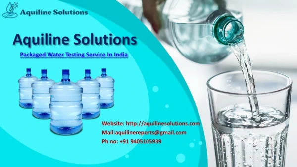 Aquiline Solution: Best packaged drinking water testing service | Water testing service