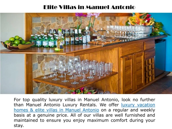 Elite Villas in Manuel Antonio