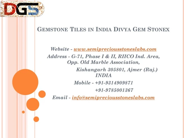 Gemstone Tiles in India Divya Gem Stonex