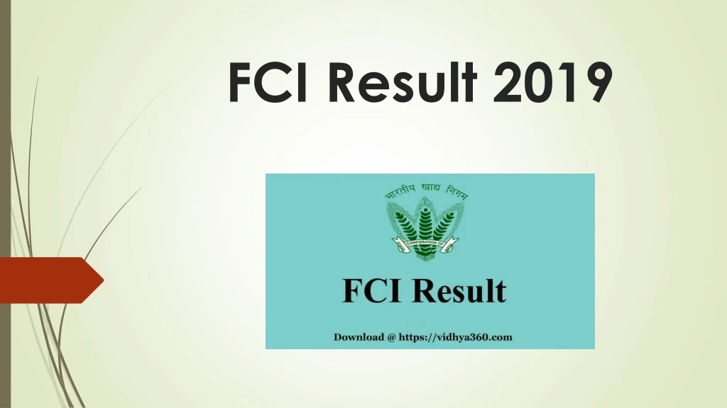 fci result 2019