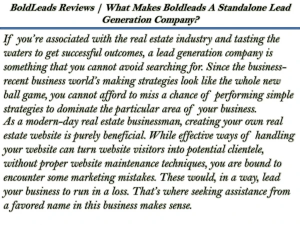 boldleads reviews what makes boldleads