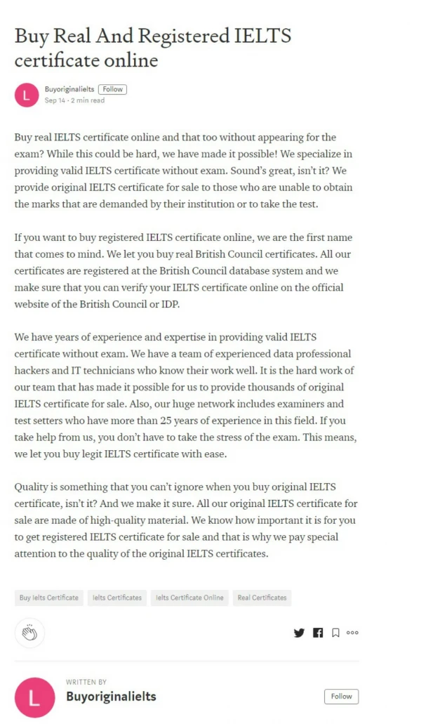 Buy Real And Registered IELTS certificate online