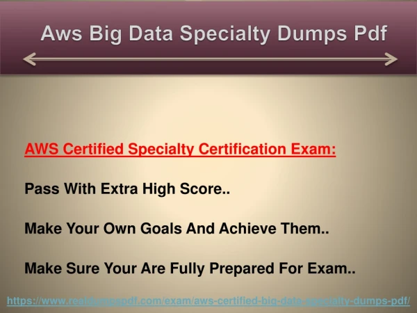 Big Data Specialty Dumps Pdf Test Your Skills By Preparing These Questions