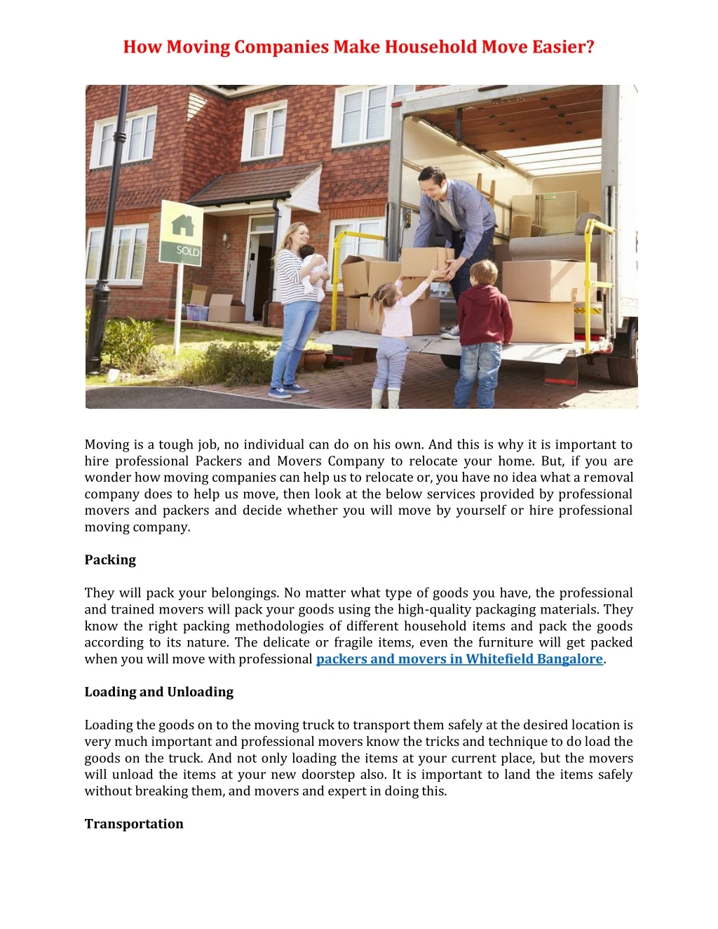 how moving companies make household move easier