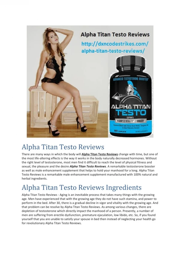 Alpha Titan Testo Reviews