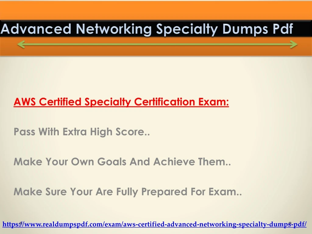 advanced networking specialty dumps pdf