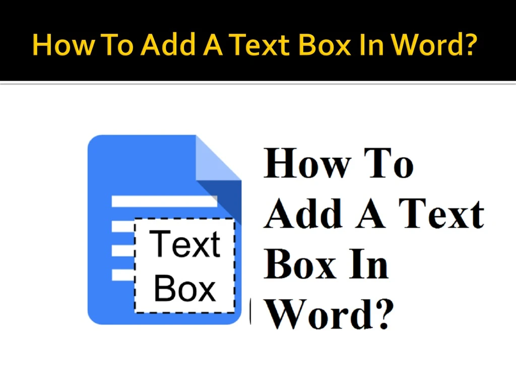 how to add a text box in word