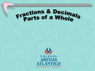 Fractions Decimals Parts of a Whole - slide 1