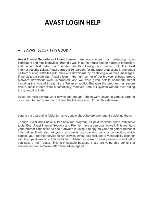 Avast Login | My.Avast.com | Avast Account Login