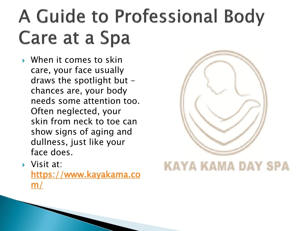 a guide to professional body care at a spa