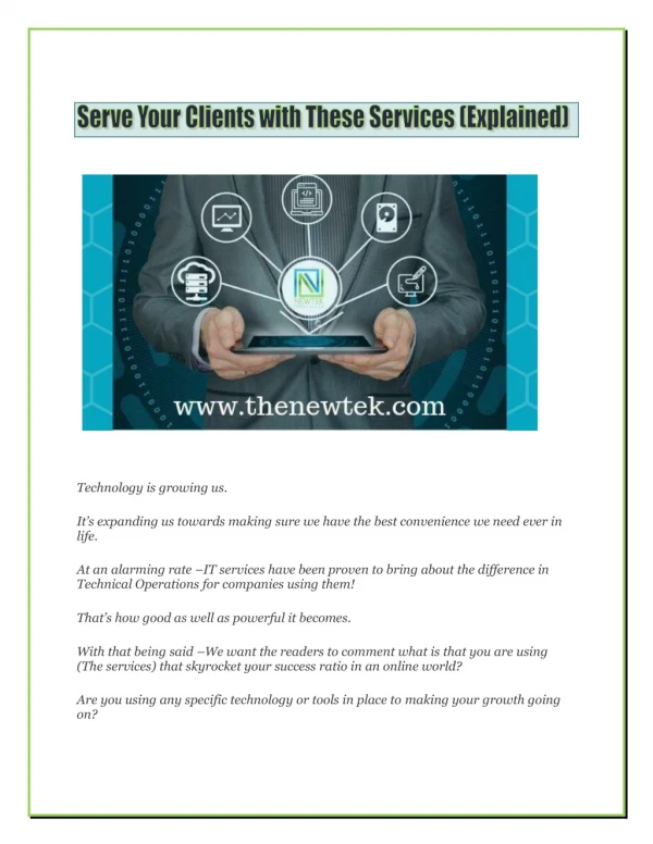 Serve Your Clients with These Services (Explained)
