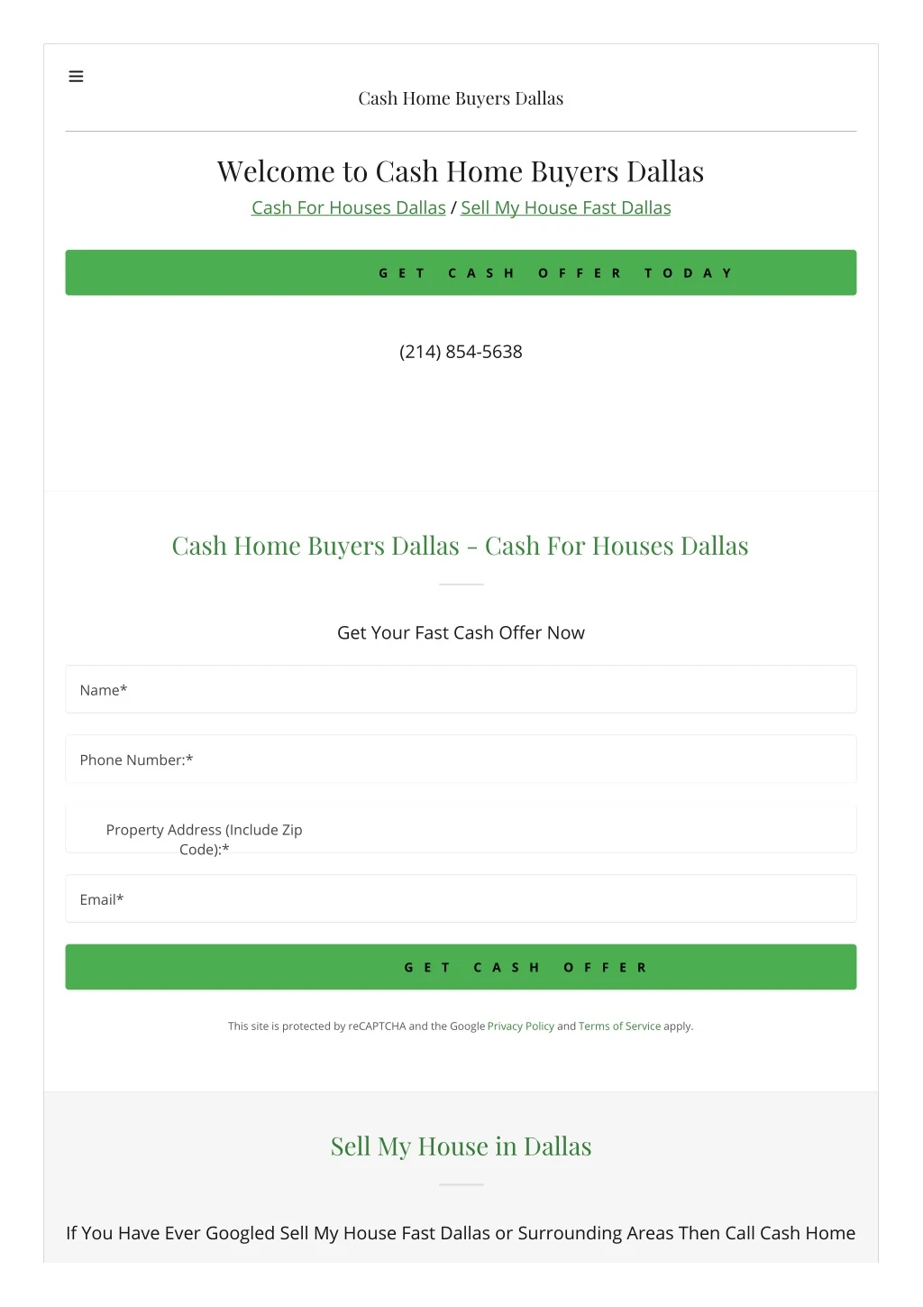 cash home buyers dallas